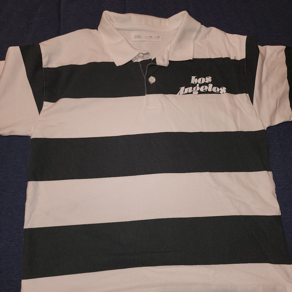 Boys zara stripped collar shirt